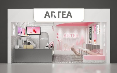 现代奶茶店3D模型下载